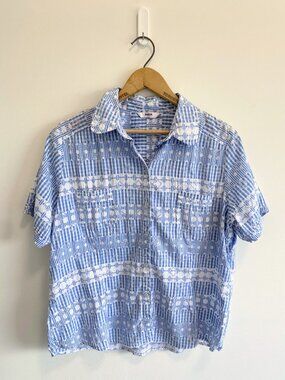 Vintage Short Sleeve Button Down Shirt / Y2K